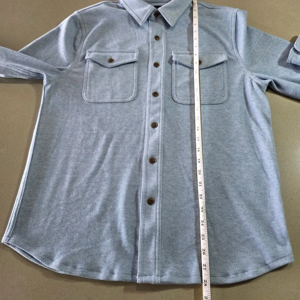 J.Crew Mens Medium Blue White Twill Long Sleeve Button Down Shirt
